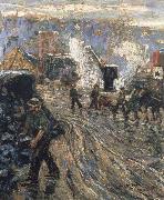 Ernest Lawson Building the New York oil painting artist